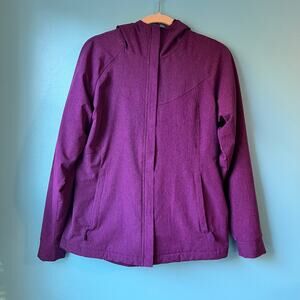 Kirkland Signature Purple Heather Softshell Plush Lined Hooded Jacket Womens Med
